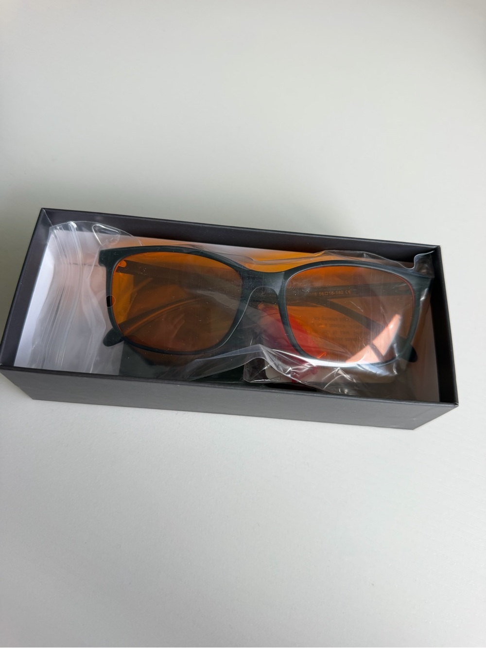OKANY BLUE LIGHT blocking glasses- Amber Lens Black Frame